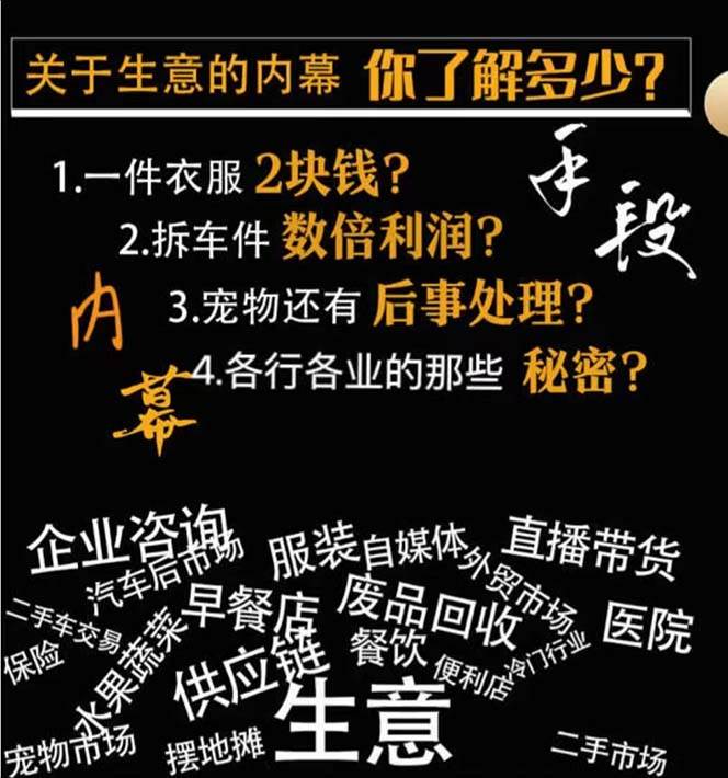 生意內幕·與手段：行業內幕、冷門行業、尾貨處理、廢品回收、空手套白狼（全集）插圖1