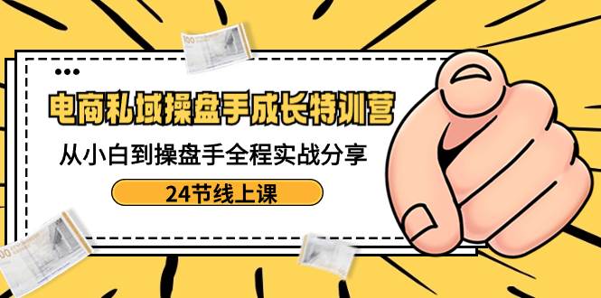 電商私域-操盤手成長特訓營：從小白到操盤手全程實戰分享-24節線上課