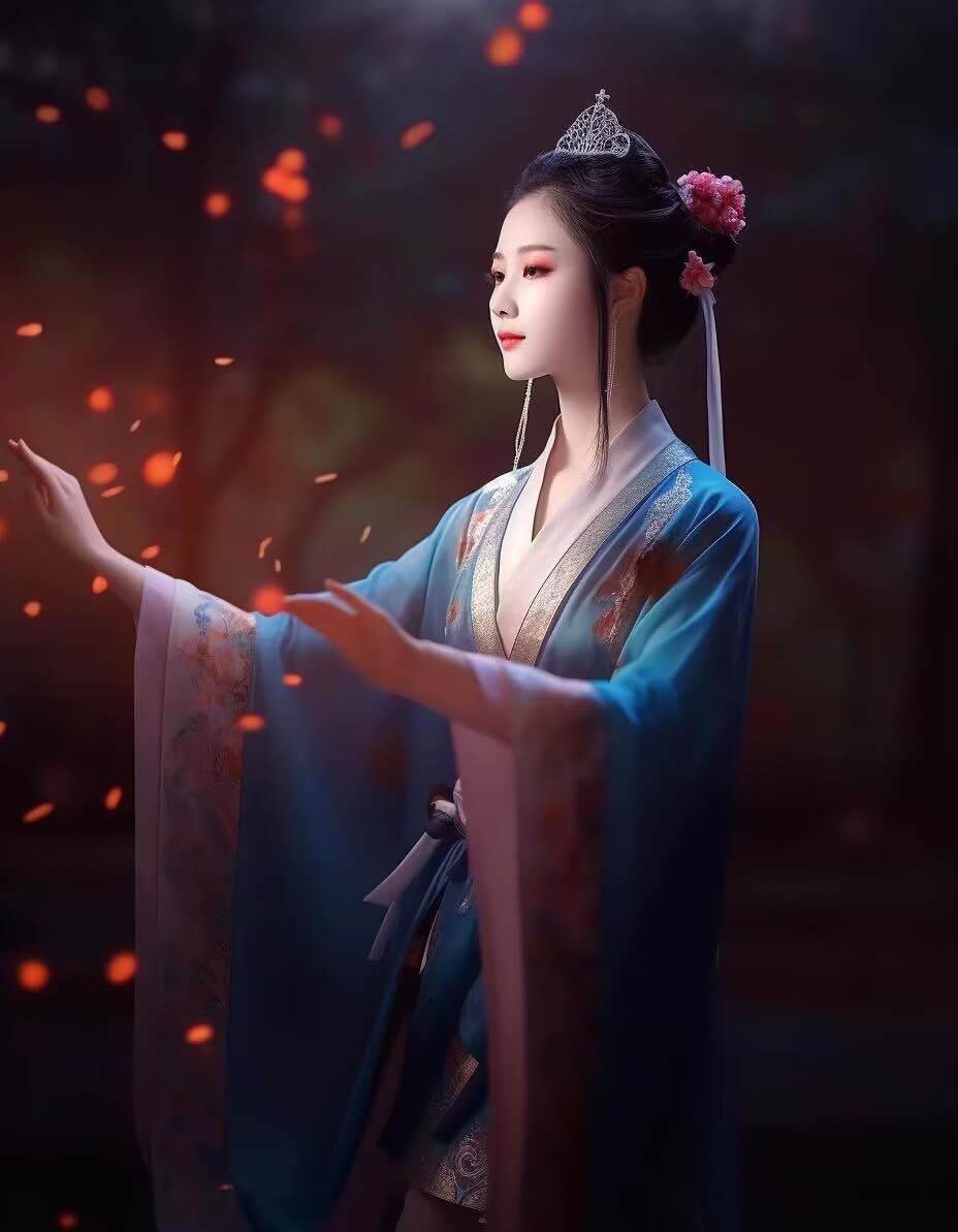 Midjourney關鍵詞-AI生成中國風古裝漢服美女人像提示關鍵詞插圖8