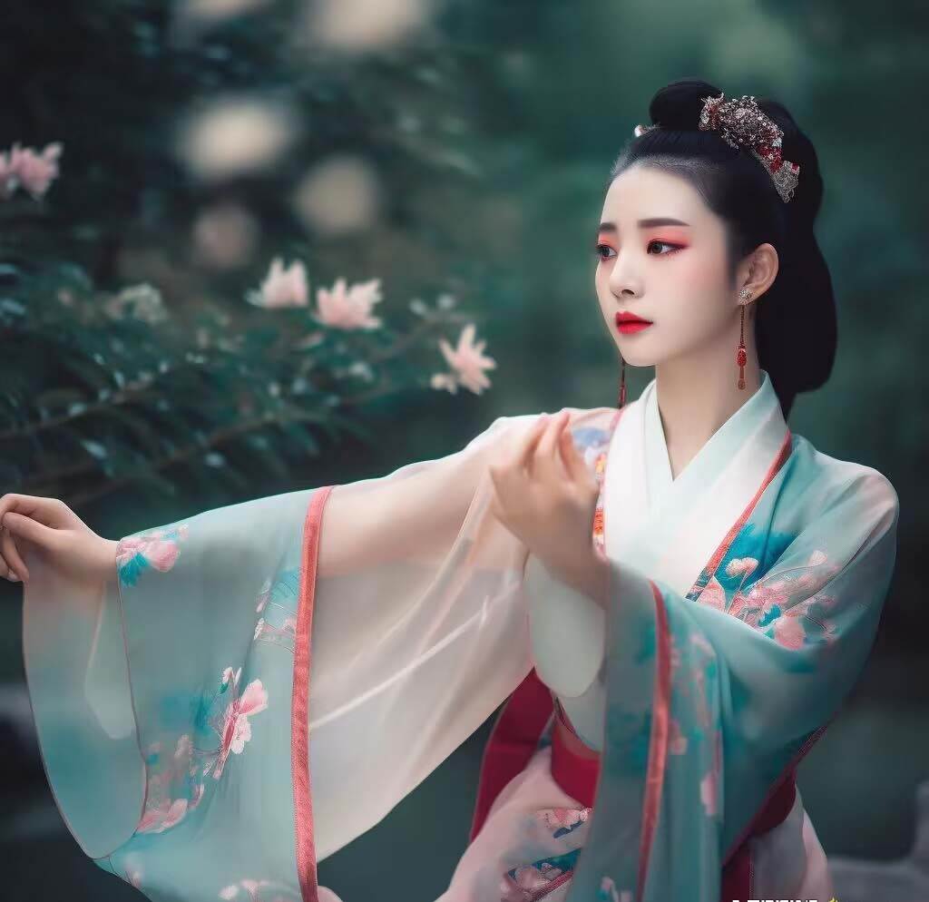 Midjourney關鍵詞-AI生成中國風古裝漢服美女人像提示關鍵詞插圖2