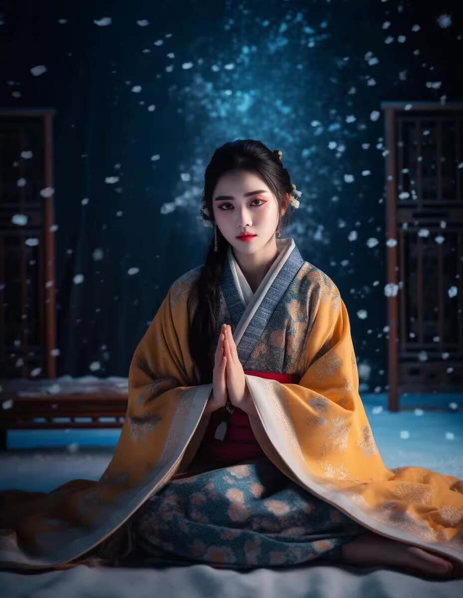 Midjourney關鍵詞-AI生成中國風古裝漢服美女人像提示關鍵詞插圖4