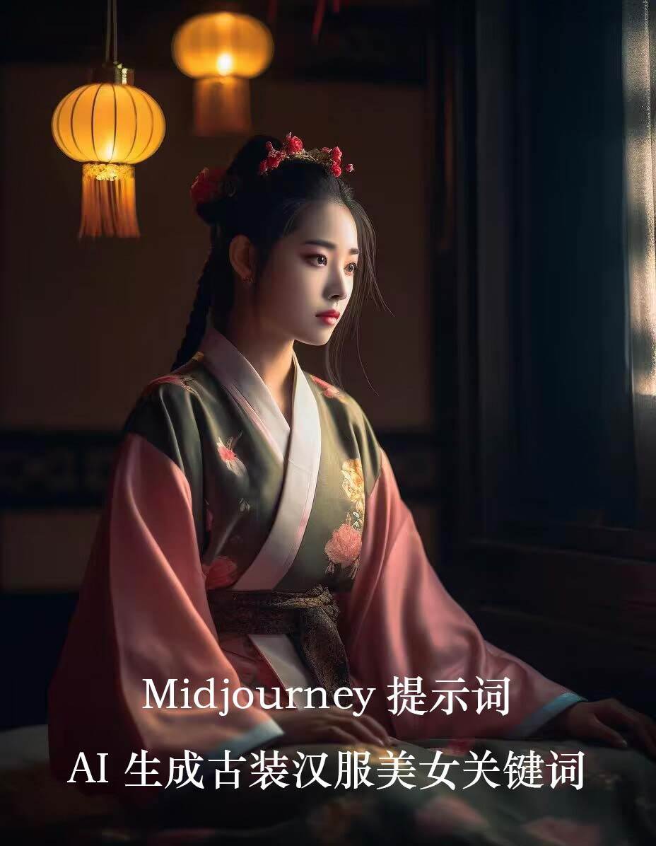 Midjourney關鍵詞-AI生成中國風古裝漢服美女人像提示關鍵詞插圖1