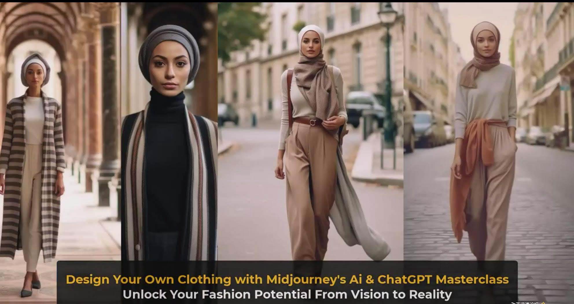 利用 Midjourneys Ai 人工智能設計自己的服裝AI大師班-10節課-中英字幕插圖11