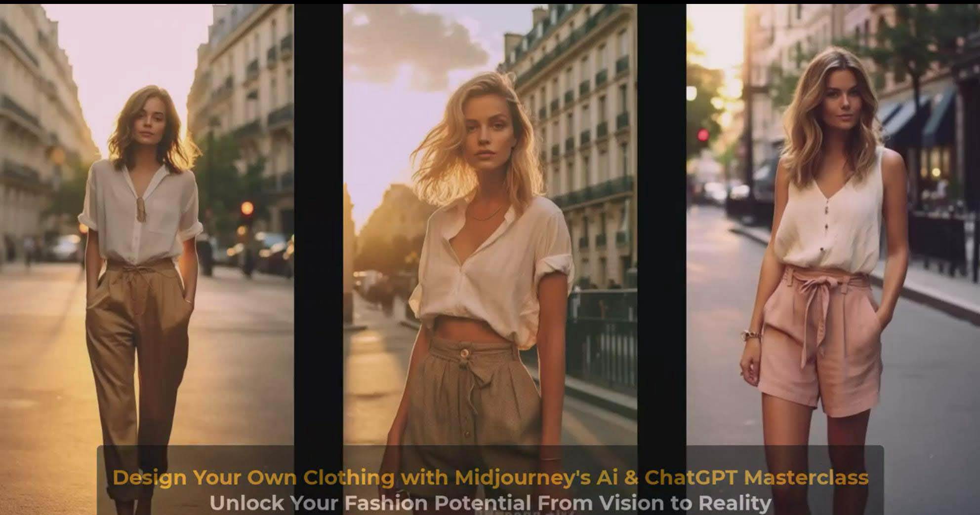 利用 Midjourneys Ai 人工智能設計自己的服裝AI大師班-10節課-中英字幕插圖10