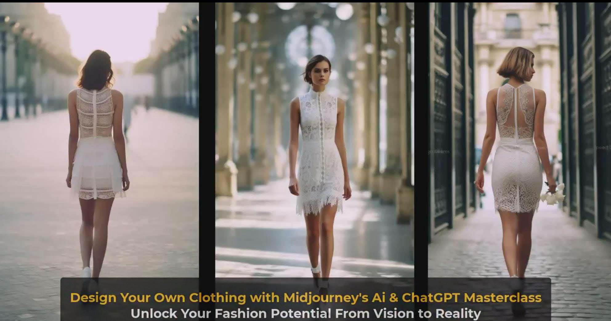 利用 Midjourneys Ai 人工智能設計自己的服裝AI大師班-10節課-中英字幕插圖3