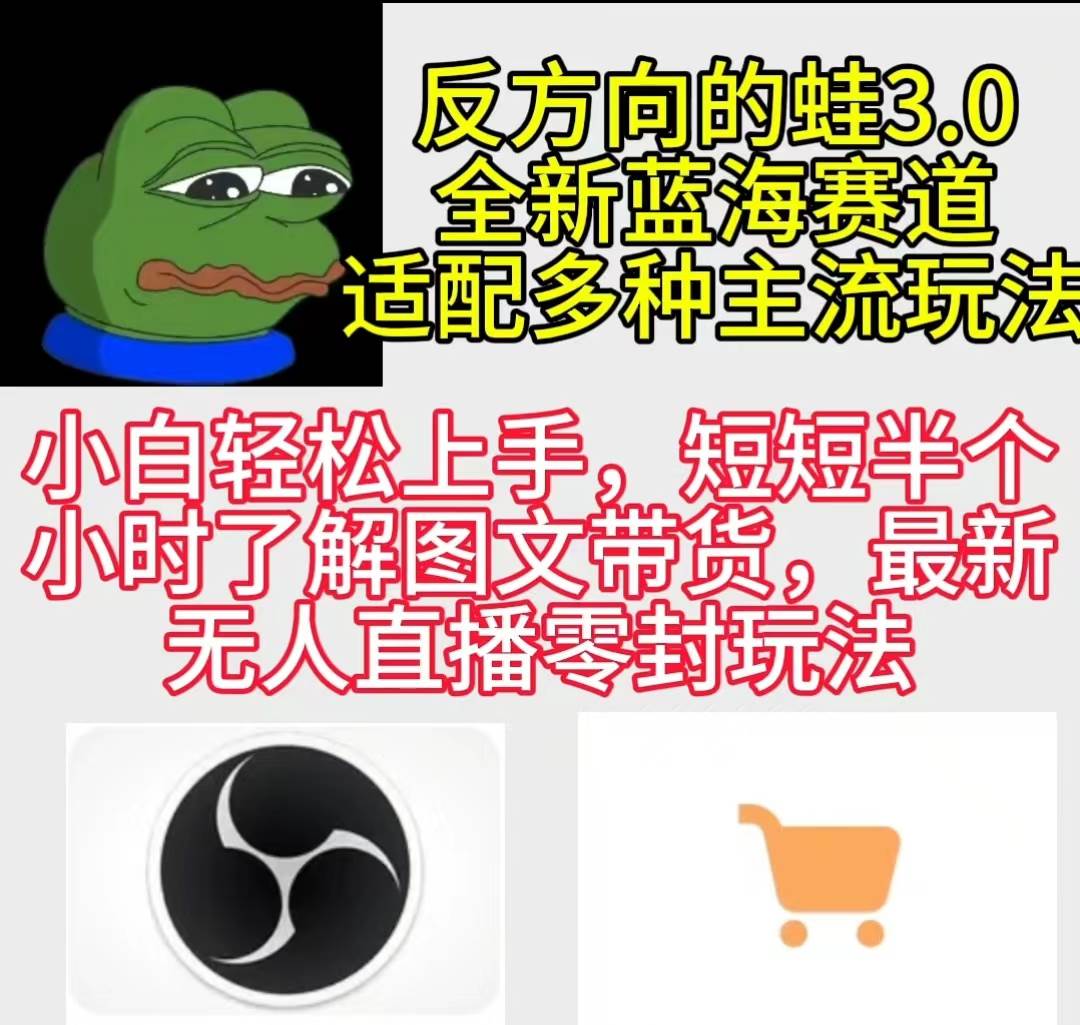 反方向的蛙3.0，圖文最新玩法，變現(xiàn)多元化，新藍(lán)海項(xiàng)目，小白輕松上手