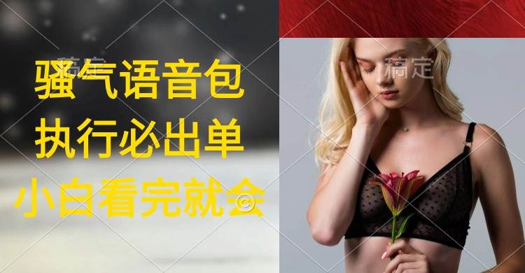 執行就出單，日入2000+，超火騷氣語音包，小白看完課程就能馬上實操