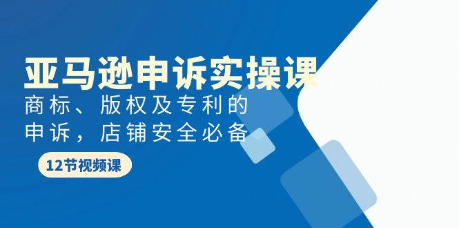 亞馬遜-申訴實戰課，商標、版權及專利的申訴，店鋪安全必備