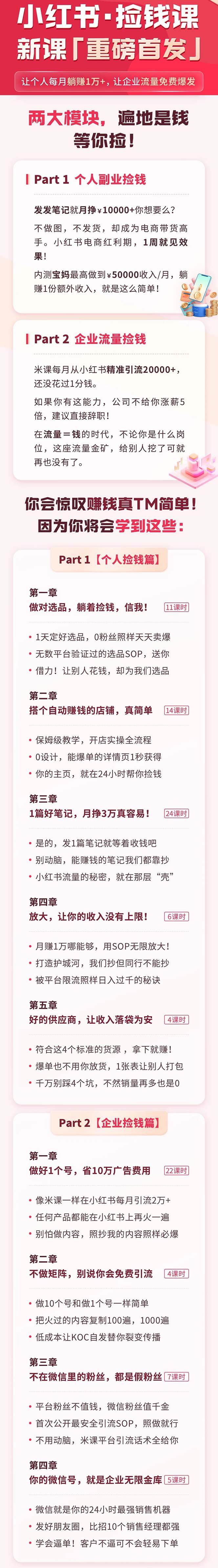 小紅書之檢錢課：從0開始實測每月多賺1.5w起步，賺錢真的太簡單了（98節）插圖1