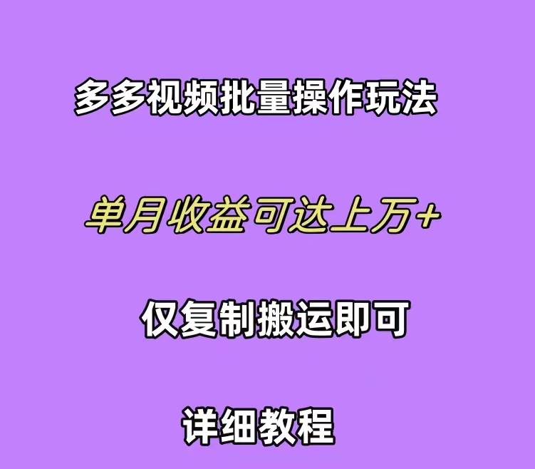 拼多多視頻帶貨快速過爆款選品教程 每天輕輕松松賺取三位數傭金 小白必…