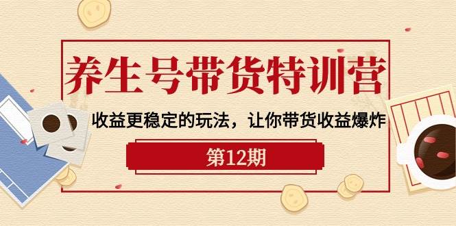養生號帶貨特訓營【12期】收益更穩定的玩法，讓你帶貨收益爆炸-9節直播課