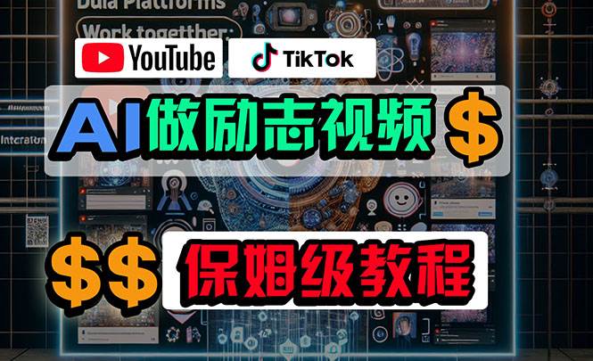 利用AI制作勵志視頻，在YouTube和TikTok賺錢，小白可做（附工具）