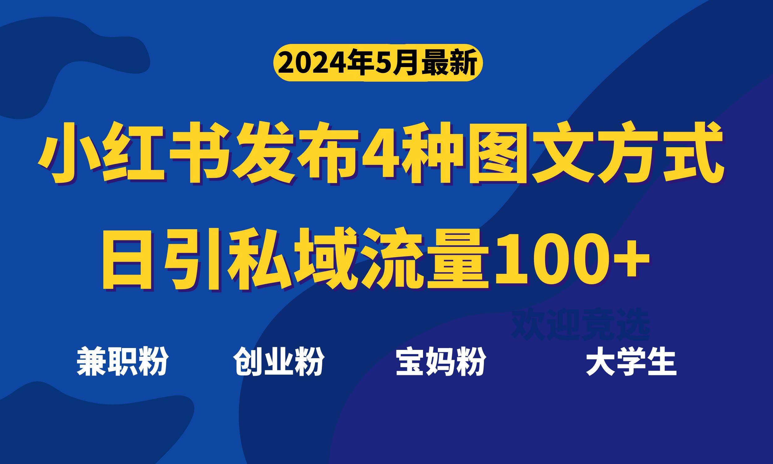 最新小紅書發布這四種圖文，日引私域流量100+不成問題，