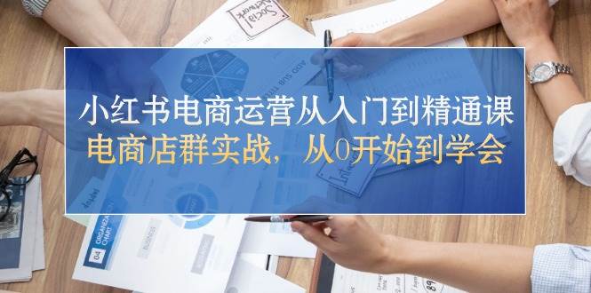 小紅書電商運營從入門到精通課，電商店群實戰，從0開始到學會