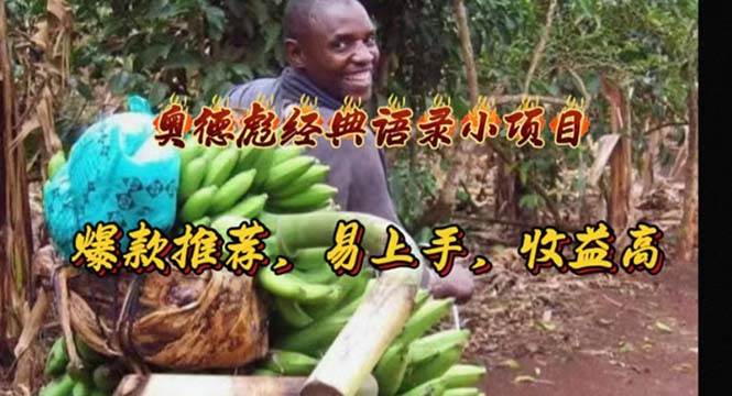 奧德彪經(jīng)典語錄小項目，爆款推薦，易上手，收益高
