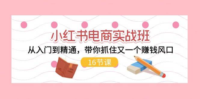小紅書電商實戰班，從入門到精通，帶你抓住又一個賺錢風口（16節）