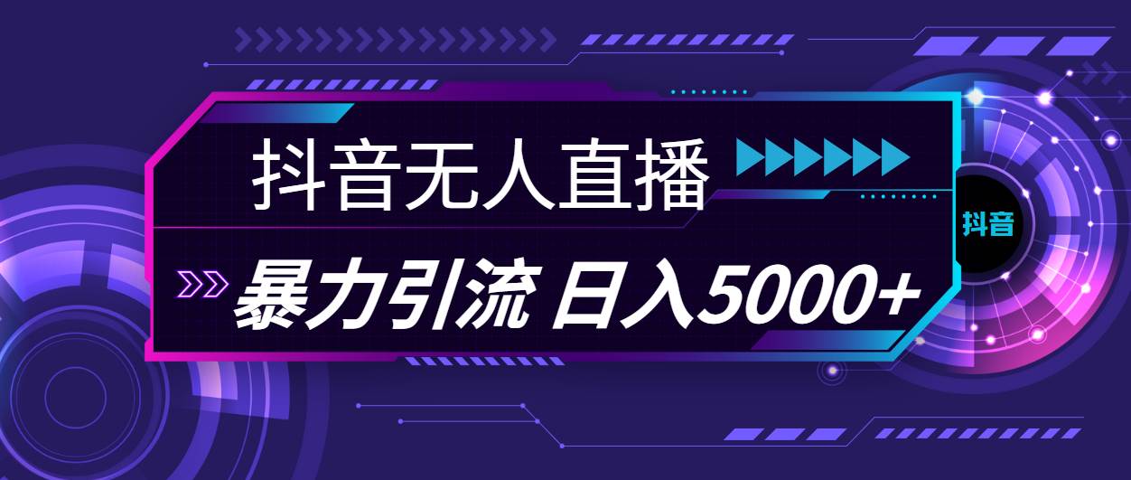 抖音無人直播，暴利引流，日入5000+插圖