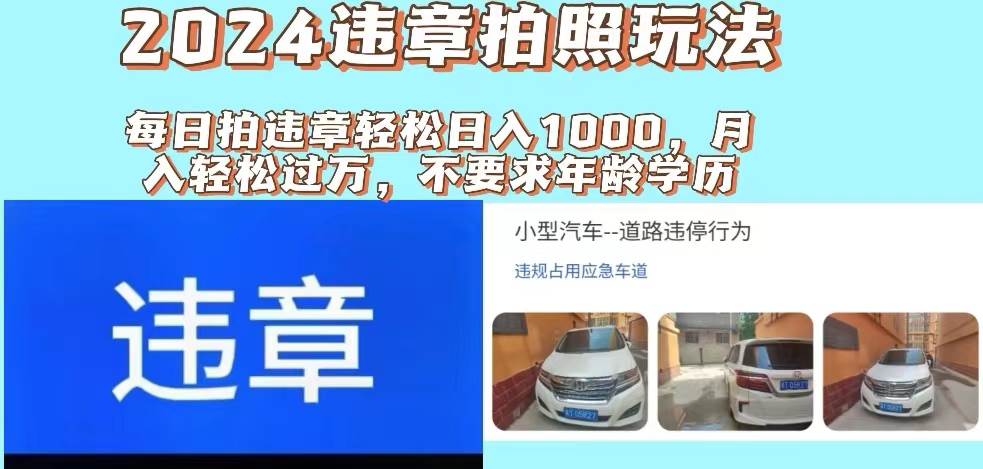 2024違章拍照新玩法，推廣躺賺+拍照賺錢雙模式，日入1000+插圖