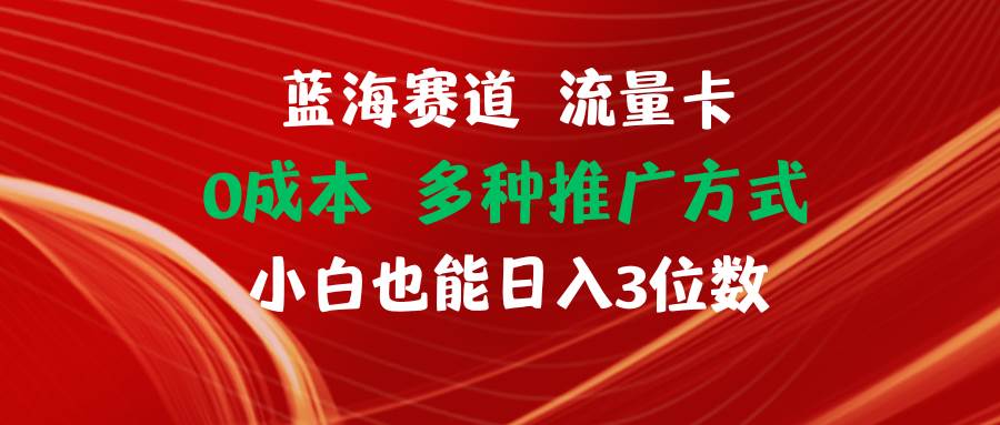 藍海賽道 流量卡 0成本 小白也能日入三位數插圖