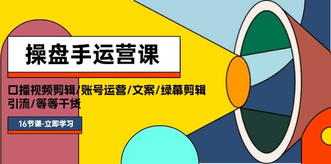 操盤手運營課程：口播視頻剪輯/賬號運營/文案/綠幕剪輯/引流/干貨/16節插圖
